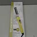 DAN Technology Titanium Anti-Scald Electric Hot Comb Hair Straightening Brush for Wigs Adjustable, Pressing Combs for Black Women Hair Styling, Gold