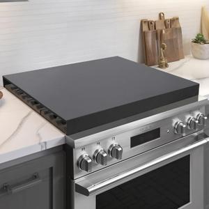 Stove Cover - Stainless Steel Stove Top Cover Board, Heat Resistant Gas Stove Cover, Black Stove Top Covers for Counter Space, Sink, RV and Electric/Gas Stove Tops (30"L x 22" W x 2.5''H)