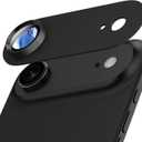 2 x Camera Lens Protector for iPhone Air, Aluminum Alloy Sapphire Glass Camera Cover Screen, Anti-drop, Case Friendly-Black