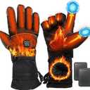 Minthouz Heated Gloves for Women Men, Rechargeable Heated Gloves with Touchscreen, Waterproof Electric Heating Gloves Warmer Gloves for Winter Skiing Outdoor Worker