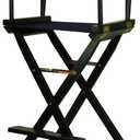 Casual Home 30" Director's Chair Black Frame-with Navy Canvas, Bar Height