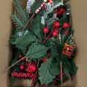 8 Pcs Large Artificial Christmas Picks, Christmas Tree Picks, Assorted Red Berry Picks Stem Faux Pine Picks Spray with Pinecones Holly Leaves for Xmas Winter Holiday Season Home Decor