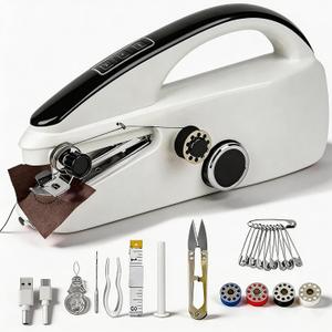 Handheld Sewing Machine, Portable Mini Hand Sewing Machine for Beginners, DIY Home Portable Sewing Machines for Clothes, Curtains, Jeans and Other Fabrics