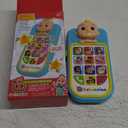 CoComelon JJs First Learning Toy Phone for Kids, Lights, Sounds, Music, Letters, Numbers, Colors, Shapes, and Weather, Kids Toys for Ages 18 Month by Just Play (5 x 1.55 x 8 inches)
