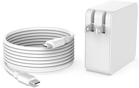 65W Fast Charger Fit for Samsung Laptop Charger, Galaxy Book Pro, Pro 360, Notebook, EpTa865 ＆ More Devices with USB Type C Connector, Foldable ScratchResistant Plug, PD, Detachable 7.5FT Cable