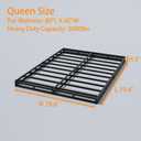 THEARK Box Spring Queen Size 3 Inch, 3000lbs Heavy Duty Queen Box Spring Metal Mattress Foundation, Easy Assembly, Noise Free