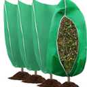 Ideal Swan 4 Pack Plant Covers Freeze Protection for Winter, Winter Plant Cover with Zipper Drawstring Frost Cloths for Outdoor Plants, Winter Tree Covers Freeze Protection (23.6" x 31.5",Green)