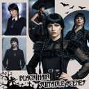 Benehair Black Braided Wig With Bangs, Long Braid Pigtail Wig For Women Adult Halloween Themed Party Cosplay Wed