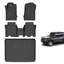 for Ford Bronco 4 Door Floor Mats 2021 2022 2023 2024 2025 2026(Not for Sport & 2 Door Models), TPE All Weather Custom Car Floor Mat Cargo Trunk Liner Set for Ford Bronco 4 Door Accessories 2021-2026