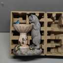 Cat Statues for Bird Bath: Outdoor Sculptures for Garden Lawn Patio Yard Balcony Porch - Unique Gifts for Mother Grandma Women