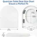 elongated U Toilet Seat Soft Close Quick Release White PP Seat