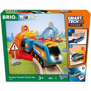 Brio 33974 World-Smart Tech Sound-Action Tunnel Circle Set | Interactive Toy Train Set | Enhances Motor Skills | FSC Certified Wood | Compatible with All BRIO Tracks and Vehicles