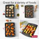 GoodCook 15 x 10.5 Nonstick Carbon Steel Baking Pan & Raised Wire Rack Pizza Crisper, Crispy Bacon, Multipurpose Cooking Sheet Pan, Cooling Rack, Kitchen Cookware Set, Dishwasher Safe