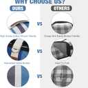 Picnic Blankets Outdoor Extra Large - 80"x80" Waterproof Beach Blanket, Machine Washable 3-Layer Foldable Park Mat with Sandproof Backing for Grass, Hiking, Travel, Concerts, Indoor (BlueStrip)