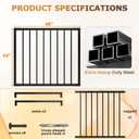 Deck Fence Gate Outdoor 42" Hx48 W Heavy Duty Steel Anti-Rust Door with Customizable Width, Metal Gate for Residential, Yard, Patio(No Hinge)