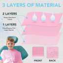 480 Pack Disposable Dental Bibs 13"x18", 3-Ply Waterproof Tattoo Bibs Sheet for Nail Salon, Dental Clinic, Feeding, Tattoo Shop (Pink)