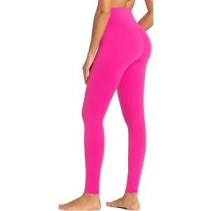 Sunzel Womens Workout Leggings with High Waist Tummy Control (X-Large, Hot Pink)
