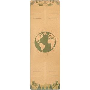 Cork Yoga Mat with Natural Rubber Base, Extra Size, Thickness and Support, Excellent Cushion & Grip, Non-Slip, Non-Toxic, Sweat-Resistant, Sustainable, Eco-friendly Exercise Mat