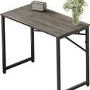 EMODA 40 inch Folding Desk No Assembly Required Home Office Desk Study Writing Gaming Computer Table, Black Oak