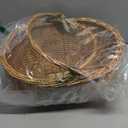 Wicker Picnic Baskets with Handles.Kingwillow. (Natural)