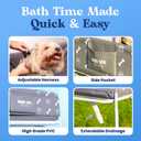 Dog Bath Tub - Free Brush & Towel Foldable & Portable Dog Washing Station Lightweight Elevated Design for Indoor & Outdoor Grooming