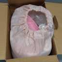 Baby Travel Booster Seat with Double Tray, BabyBond Upgraded Toddler Portable Baby Chair, Booster Seat for Dining Table, Stable and Foldable Booster Baby Chair for Indoor/ Outdoor (Pink)