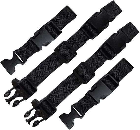 2 pack Nylon Universal Backpack Chest Strap-3/4 Inch Webbing Chest Belt-Adjustable Backpack Sternum Strap (Black)