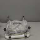 Medline Shower Chair Seat with Padded Armrests and Back, Heavy Duty Shower Stool for Bathtub, Slip Resistant Shower Seat with Adjustable Height, Shower Bench for Inside Shower with 350 lb Capacity (White)