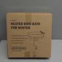 Lovppy Heated Bird Bath for Deck Railing, 100W Thermostatically Controlled Heated Bird Baths for Outdoors Bird Bath Heater, Heated Bird Bath for Outside Winter Garden Patio Yard(Gray)