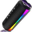 Portable Bluetooth Speaker, 2026 Bluetooth Wireless Speaker 5.4 with RGB Lights, 30H Playtime with Deep Bass, IP7 Waterproof, TWS Pairing, Portable Speaker for Travel/Party/Home/Gifts, Black
