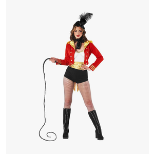fun shack Womens Circus Ringmaster Costume, Lion Tamer Outfit for Women, Ringmaster Dress for Themed Parties Small