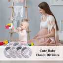 5 x Baby Closet Dividers Set of 7 - Clothes Organizer Toddler Hanger, Nursery Organization for Newborn Clothing