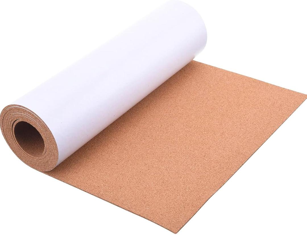 3mm Cork Board Roll Self-Adhesive Bulletin Boards, 23.6"x16"-1/8" Thick Small Cork Rolls, Decorative Corkboards for Wall, Office, Home, Kitchen, Poster Pin Board Ideal for DIY (40x60cm-3mm, 1p)