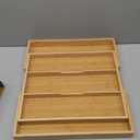 Lifewit Utensil Organizer for Kitchen Drawer, Expandable Cooking Utensil Tray, Cutlery Silverware Flatware Holder, Wood Adjustable Spatula Tools Storage Divider, 15.6-28 x 18.5, Natural