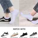 7 Pairs Thin Ankle Socks for Men Women Low Cut Short Sock Pack (White)
