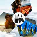 5 Pcs Ice Peg Adapter Set Include 2 Ice Anchor Drill Adapter 2 Rotating Sleeves 1 Storage Bag Metal Easy Installation for Fishing Shelters Accessories (Sliver)