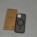 SUPFINE Magnetic for iPhone 15 Case (Compatible with MagSafe) (Military Grade Drop Protection) Translucent Matte Shockproof Phone Cover, Black