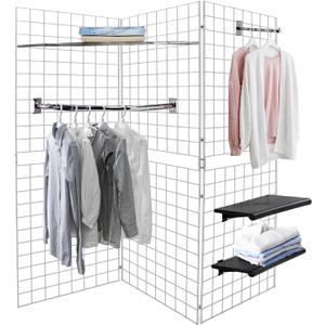 7RiversART Heavy Duty Portable Gridwall Display Panels – 3 × 2' × 6' Black Metal Wall & Freestanding Display for Retail, Trade Shows, Art Studios, Garage & Home Organization, White Finish