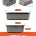 2 x Gray 13 L Commercial Bus Tubs/Tote Box, Plastic Storage Wash Basin Tub, 5-Pack