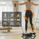 FineWay Upgraded Rock Stepper 2.0 for Exercise at Home, Rocking Stepper Side to Side, Low-Impact Knee-Friendly Exercise Machine with Resistance Bands, LCD Monitor & 330 LBS Capacity, Full Body Workout