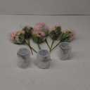 3 Sets Artificial Peonies Flower Peony Bouquet with Galvanized Metal Pot Silk Fake Peonies Faux Flower Arrangements for Wedding Table Centerpiece Party Home Room (Pink)
