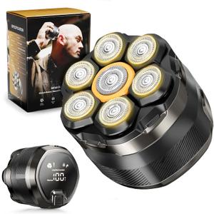 Head Shaver for Bald Men: 7D Electric Bald Razor -Wet Dry Shaving - Professional Grooming Kit for Balder with Type-C Charge - Detachable Head Shavers for Scalp/Face/Beard