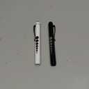 RISEMART Pen Lights for Nurses, 2 Pack Reusable Medical Light with Pupil Gauge and Ruler, White Light LED Penlight for Student Doctors EMT (Black/White)