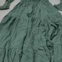ZESICA Women's 2025 Boho Sexy Off Shoulder Long Sleeve Smocked High Waist Side Split Flowy A Line Tiered Long Maxi Dress Size Medium