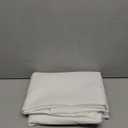 Joydeco White Curtains Backdrop for Wedding Parties, Photo Backdrop Curtains for Wedding Decorations Birthday, Wrinkle Free Polyester 5ft x 10ft Fabric Drape 2 Panels with Rod Pockets