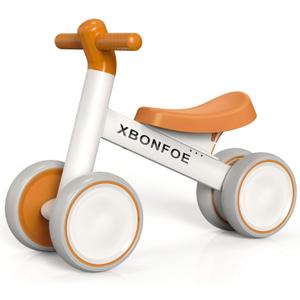 Baby Balance Bike for 1 Year Old Boys Girls, 10-24 Month Toddler Balance Bike, Baby Bike with No Pedal 4 Silence Wheels, First Ride on Toys with Adjustable Soft Seat, First Birthday Gifts (Brown)