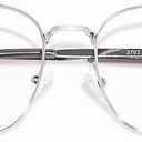 OPTOFENDY Metal Blue Light Blocking Glasses for Women Men, Square Computer Eyeglasses, Anti Eyestrain & UV Protection