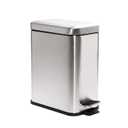 BINO Stainless Steel 1.3 Gallon / 5 Liter Rectangle Step Trash Can, Brushed Steel