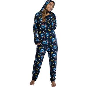 INTIMO Polar Express Adult Believe Hooded One-Piece Footless Sleeper Union Suit For Men and Women (L/ XL)