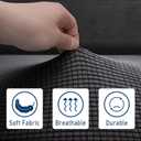 RunNico RV Dinette Cushion Cover-Elastic Camper Cushion Slipcovers-Stretchable Loveseat Sofa Furniture Protector for RV Camper Car Bench (1 Backrest Cover & 1 Bench Cover) (Grey)